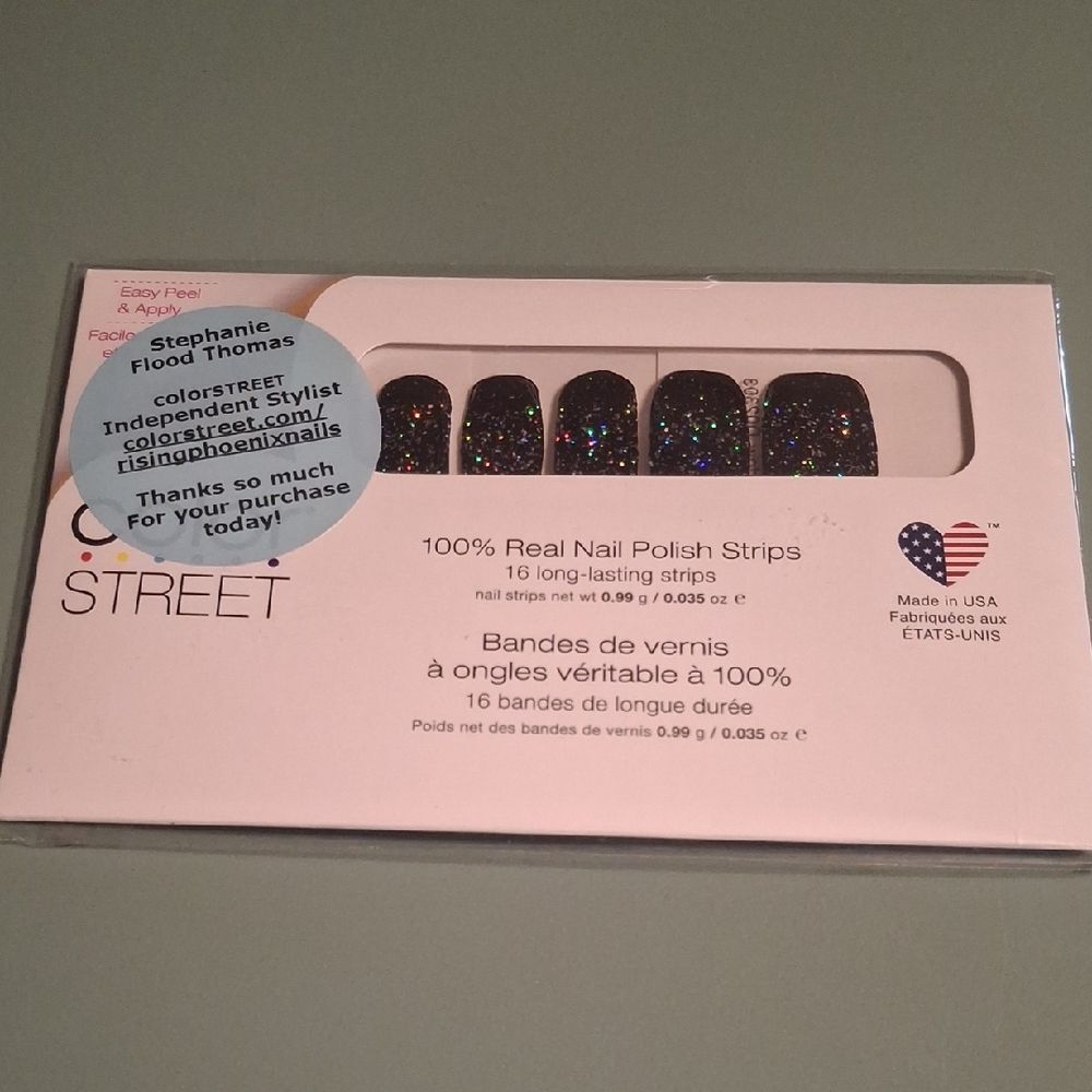 Color Street Black Widow Sparkle Nail Polish Strips